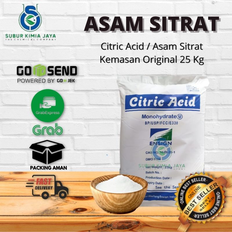 Citric Acid / Citrun Acid / Asam Sitrun / Asam Sitrat 25 KG