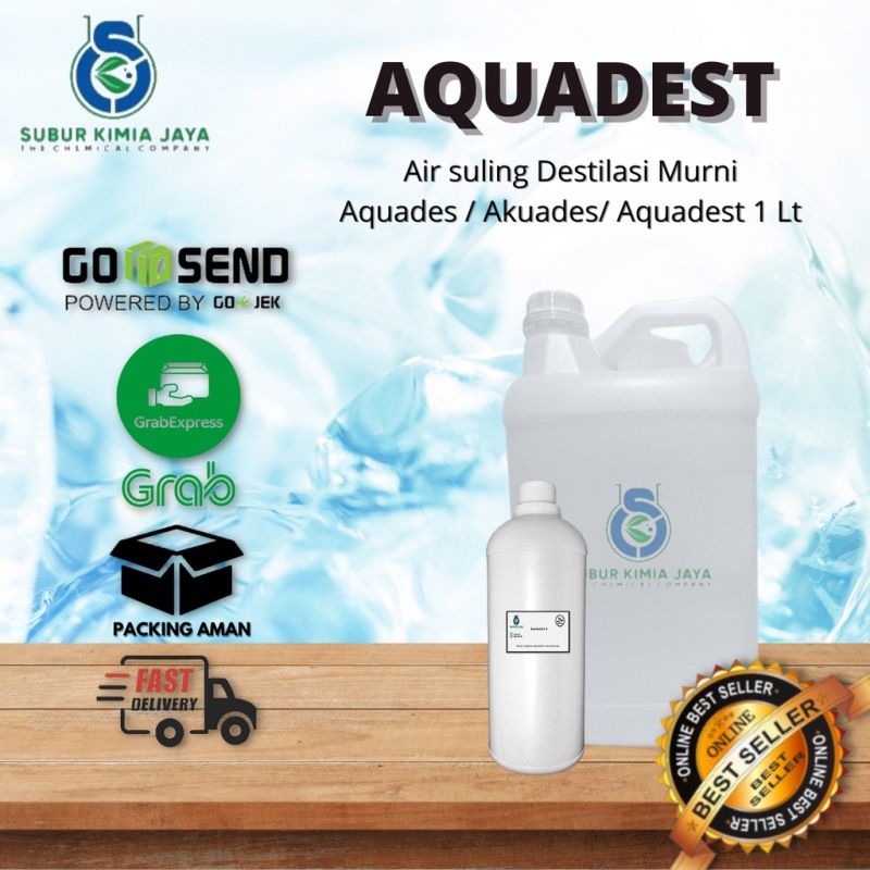 Aquadest Air Suling Destilasi Murni 1 L / 1000 ML