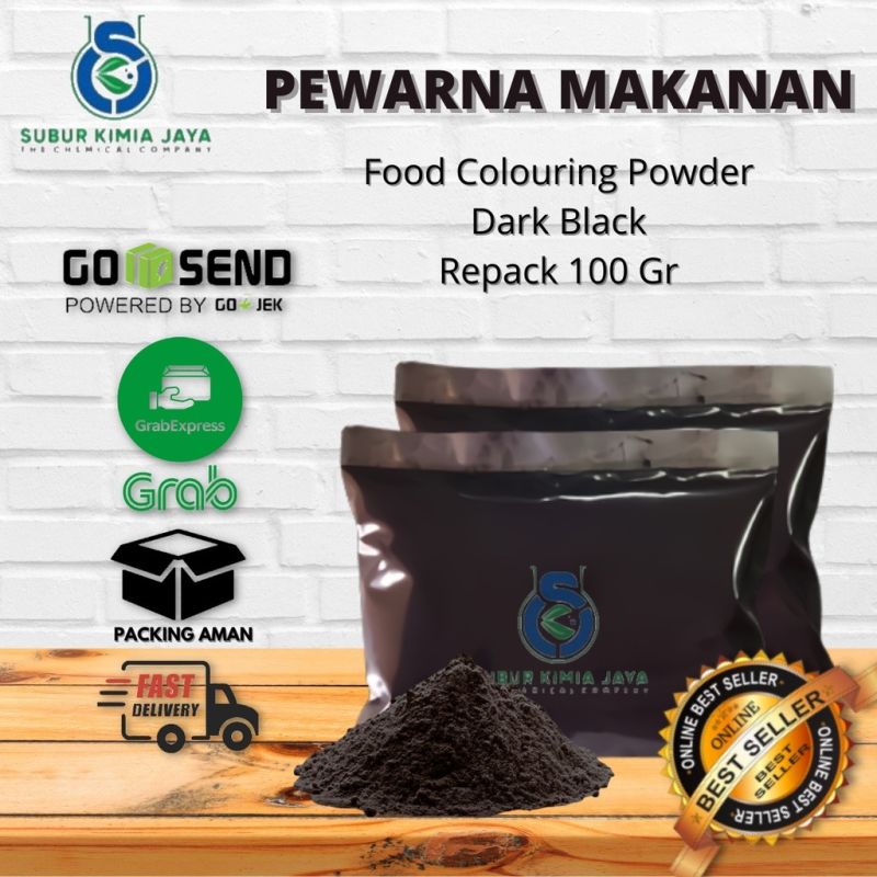 Pewarna Makanan Bubuk Dark Black Hitam ( 100 gram )