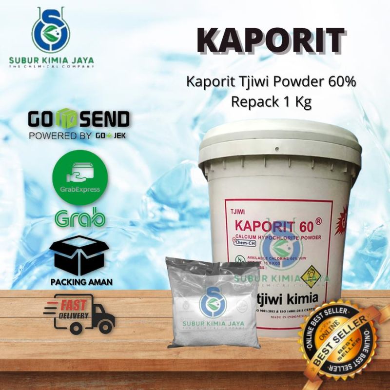 Kaporit Bubuk / Chlorine bubuk 1 kg ex Tjiwi/ Penjernih Air