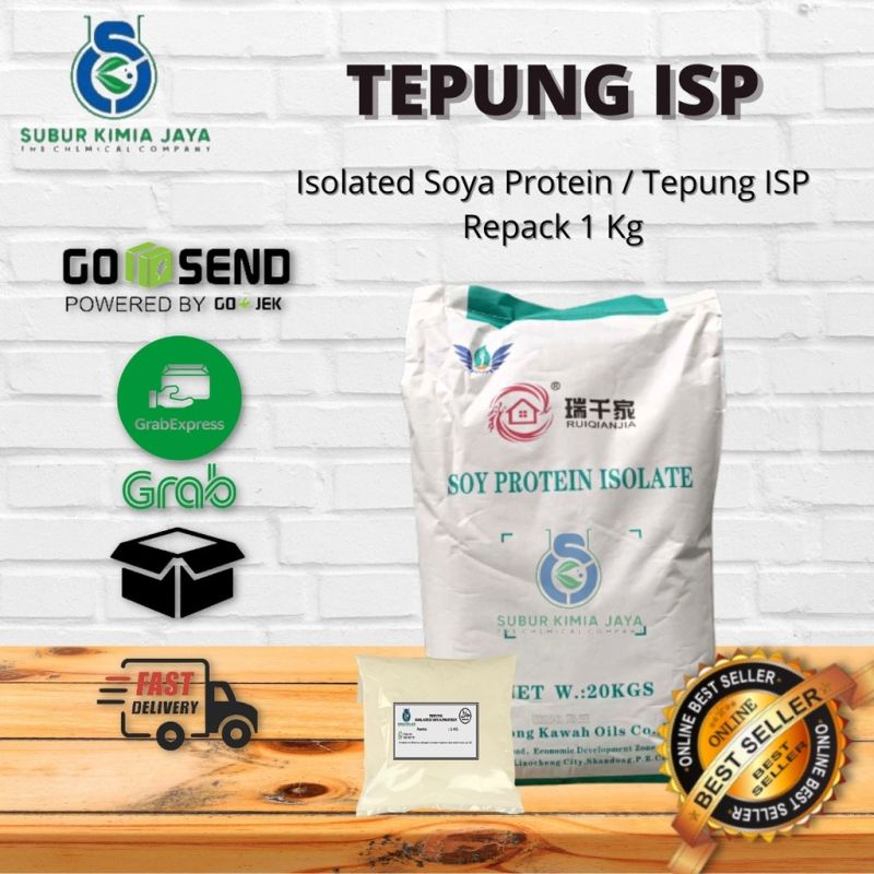 Tepung ISP / Isolated Soya Protein / Tepung Kedelai / Non GMO untuk Sosis Burger Nugget Bakso Siomay 1 KG