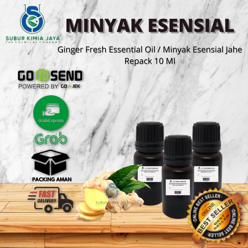 Ginger Fresh Essential Oil (Minyak Jahe) 10 ml l 100 % Pure & Natural