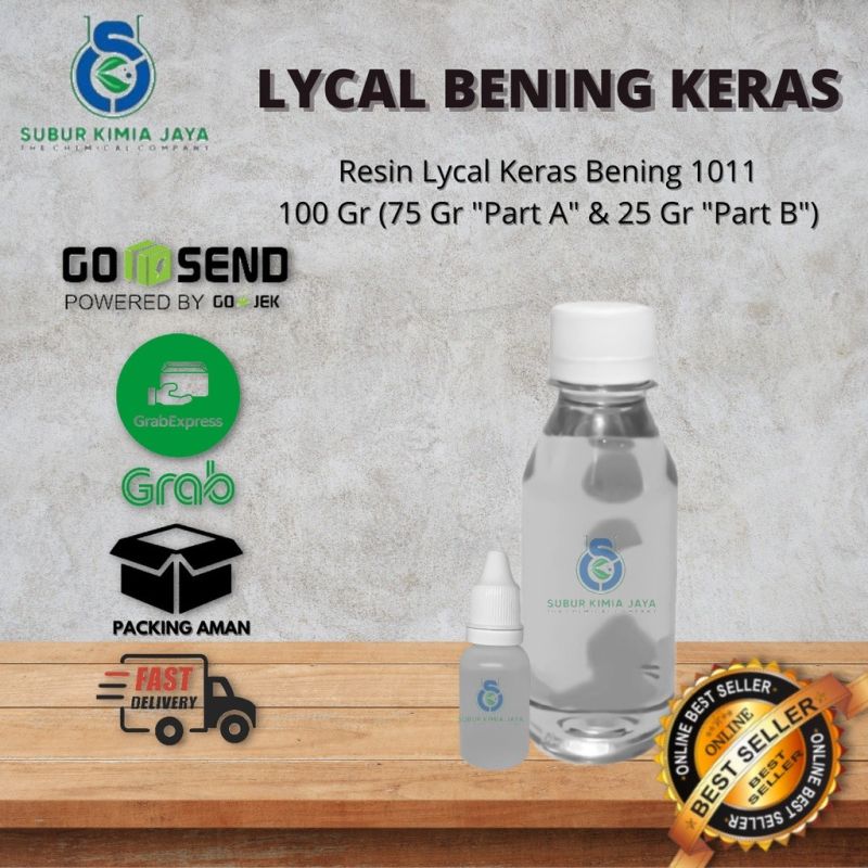 Resin Lycal Lical Bening Keras + Katalis 100 gr