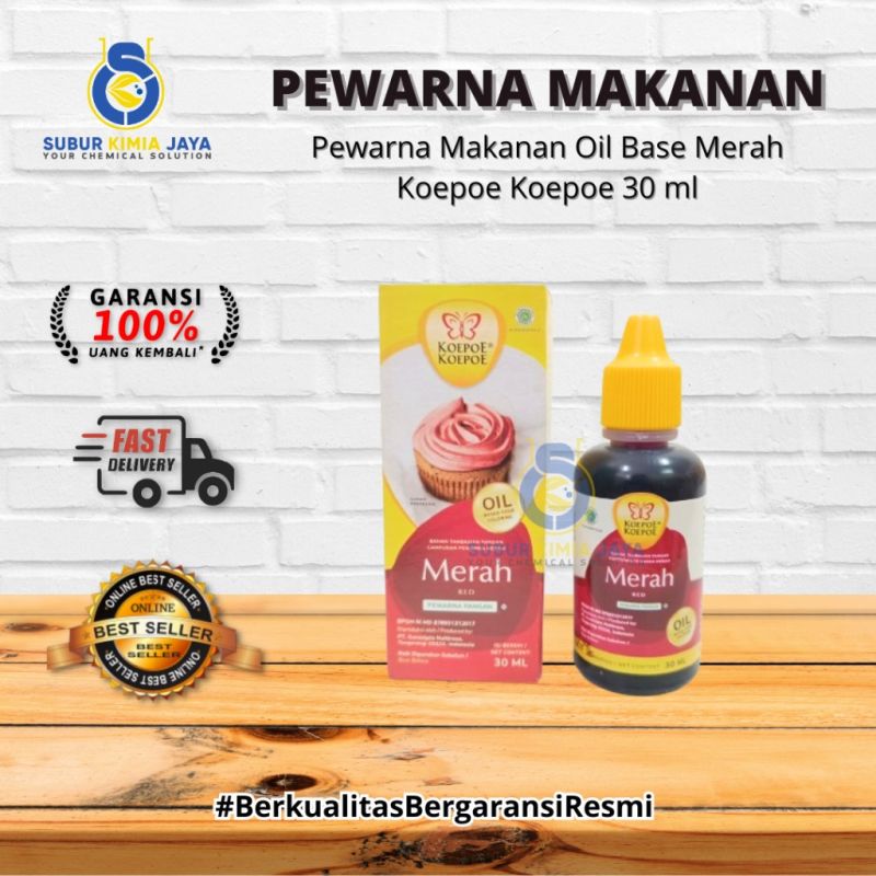 KOEPOE Pewarna Makanan OIL Base MERAH 30ML