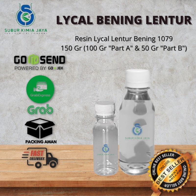 Resin Lycal Lentur Bening Fleksibel 150 GR