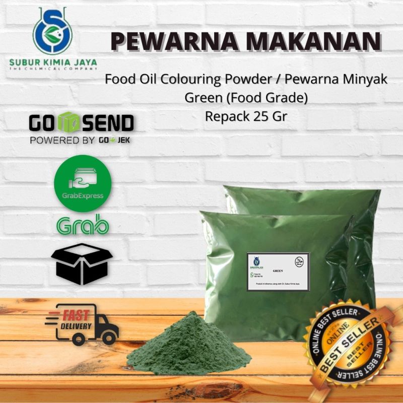 Pewarna Bubuk Oil / Minyak Green Hijau 25 gr