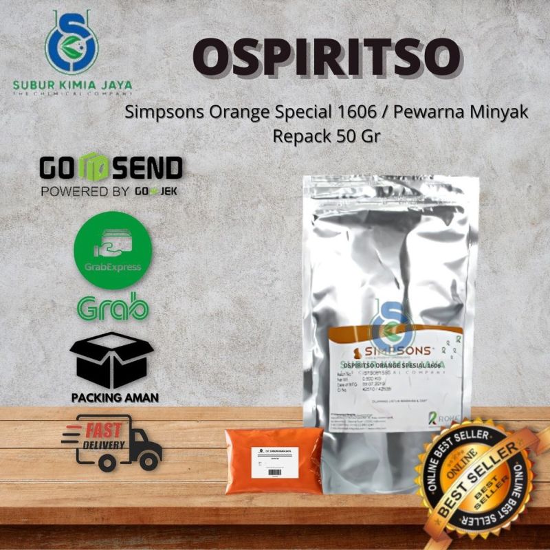 Pewarna Orange Spesial Basis Minyak / Pewarna Minyak / Pewarna Lilin / solvent OSP Orange Special 50 GR
