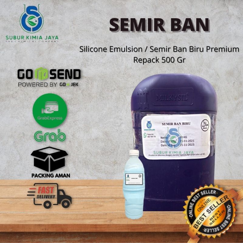 Semir ban PREMIUM / Silicon emulsi biru 500 GR