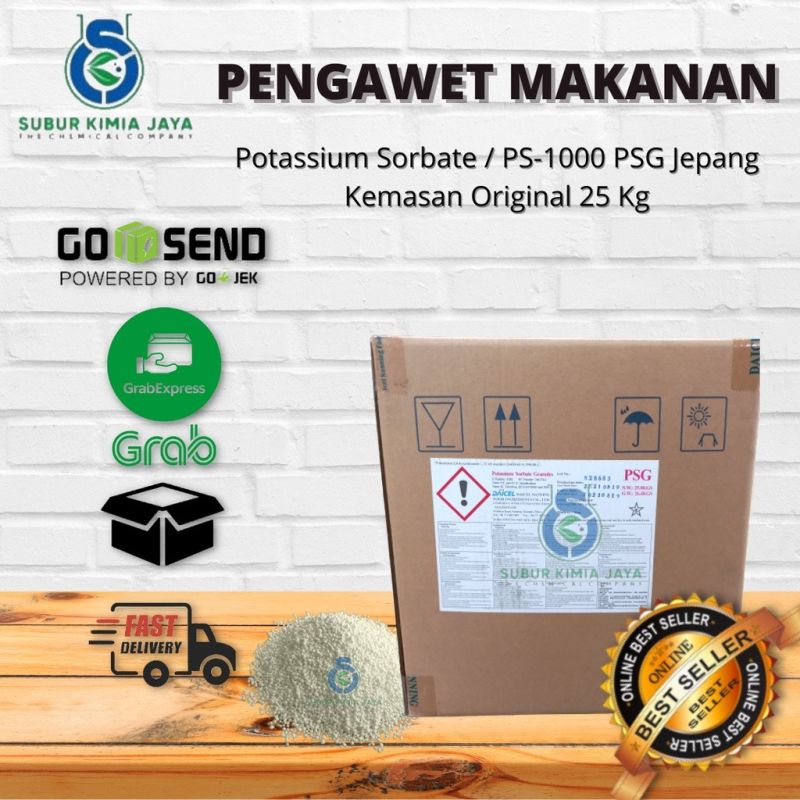 Sorbate Granular Japan / Kalium Sorbate / Pengawet Makanan / Pengawet Minuman / PS 1000 25 Kg