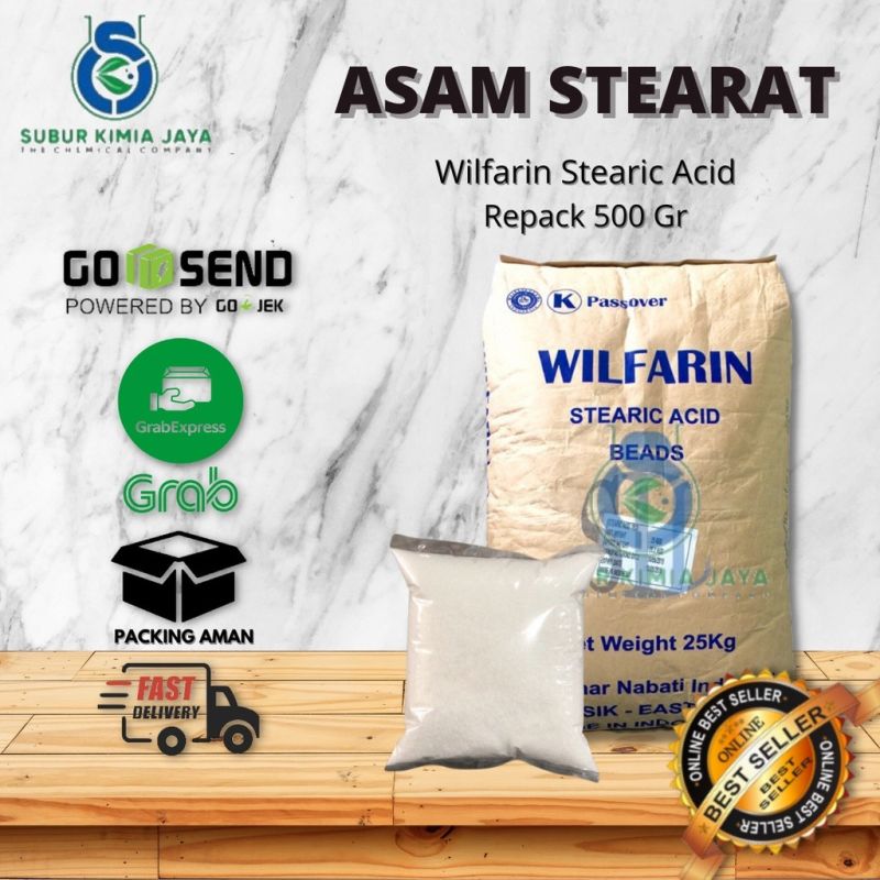 Stearic Acid / Asam Stearat / Bahan Lilin 500 gr