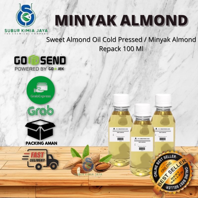 Sweet Almond Oil Cold Pressed Minyak Almond Murni 100 ml