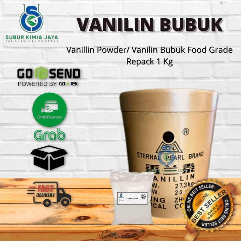 Vanillin / Vanili / Vanilin powder bubuk food grade 1 KG
