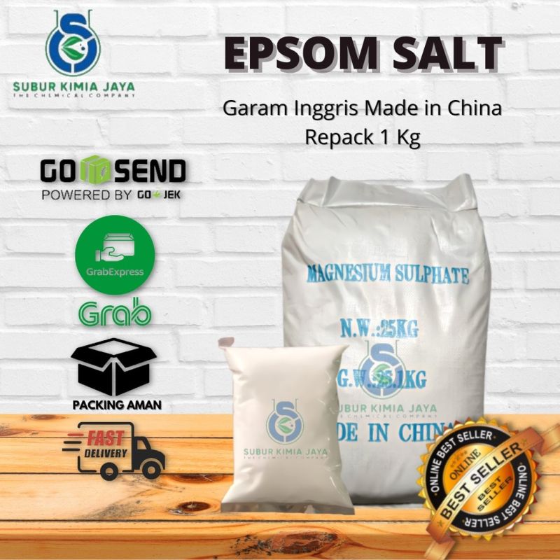Garam Inggris Foodgrade / MgSO4 / Epsom Salt / Magnesium Sulfat 1 Kg