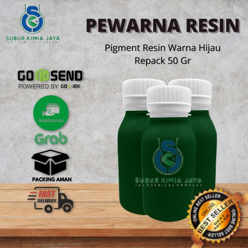 Pigment Pewarna Resin 50 gr / Pigmen Resin - Hijau 