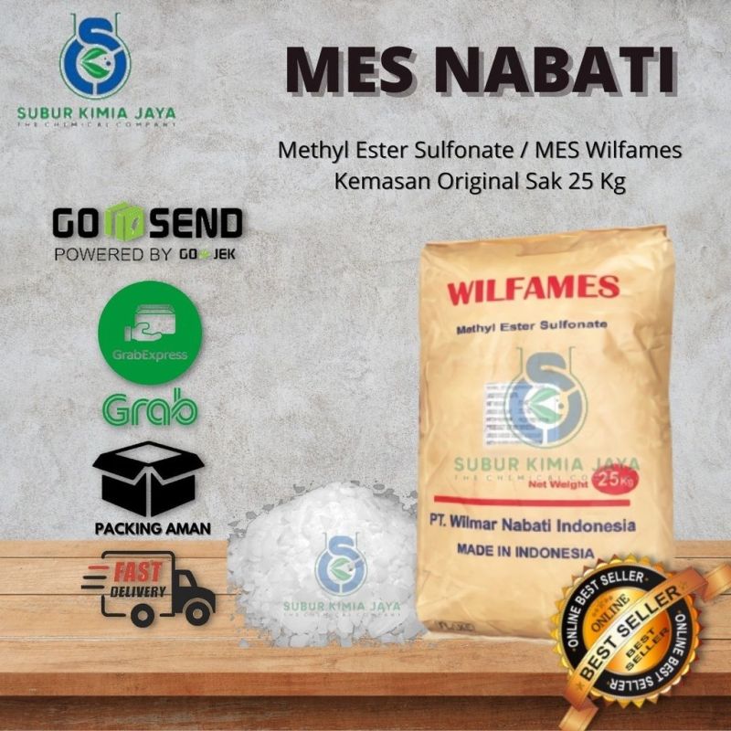 MES Wilmar Wilfames / Texapon Nabati / Surfactant Nabati / SLS Nabati / MES FLAKES / Methyl Ester Sulfonate / Metil Ester Sulfonat / Bahan Detergen 25 kg