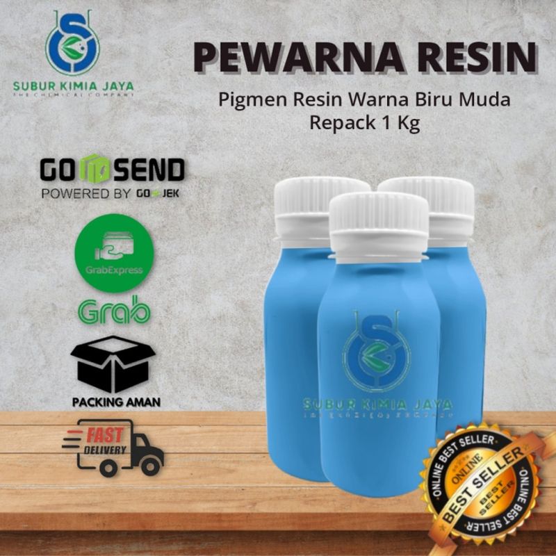 Pigment Pewarna Resin 1 KG / Pigmen Resin - BIRU MUDA