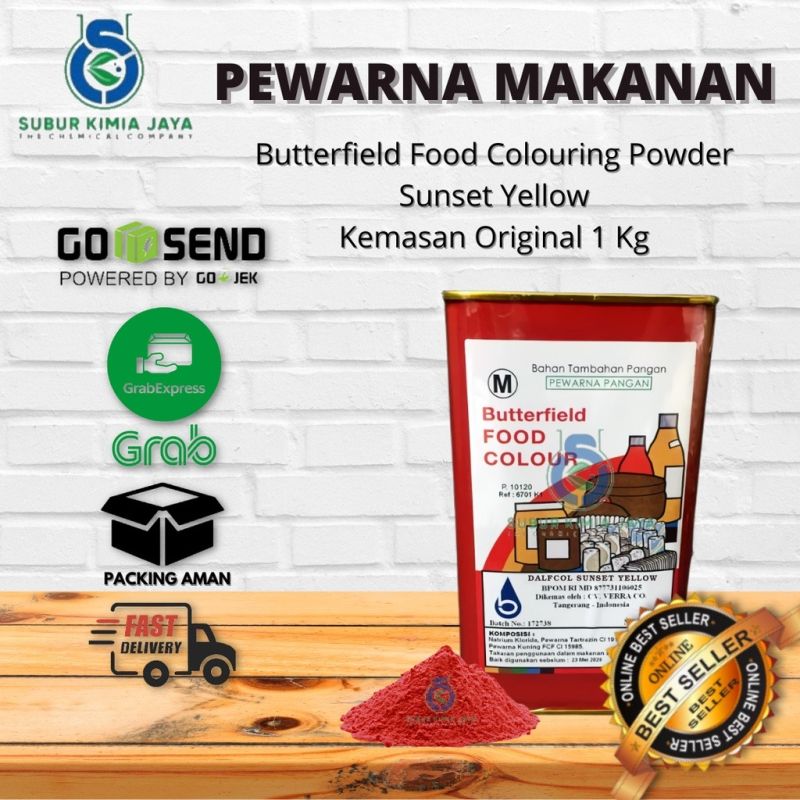 Butterfield Food Coloring Sunset Yellow /Pewarna makanan sunset yellow (1KG)