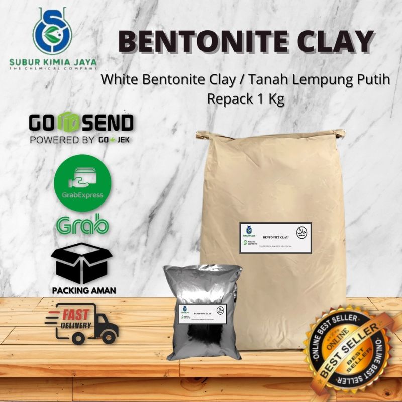 Clay Bentonite / Lempung Bentonit Cosmetic Grade 1 KG