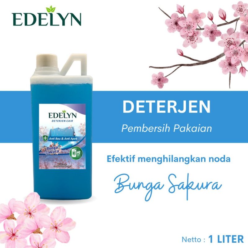 Deterjen Cair Detergent Laundry EDELYN - Sakuraklin 1L