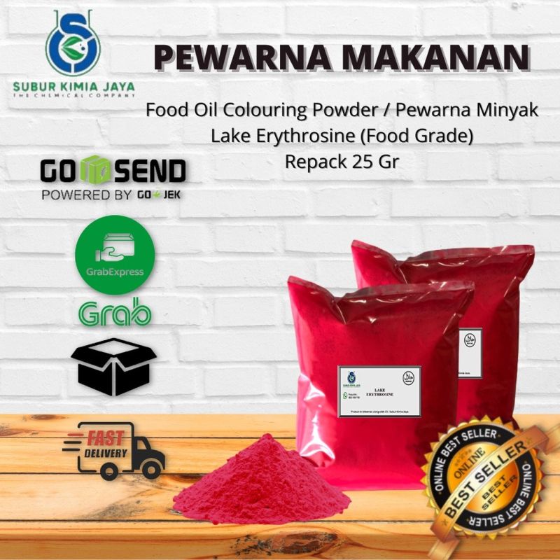 Pewarna Bubuk Minyak / Oil Erythrosine Pink Merah Muda 25 gr