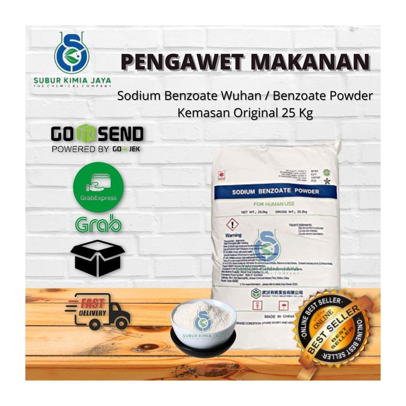 Sodium Benzoate Wuhan RRC Food Grade 25 kg (KHUSUS GOJEK GRAB ONLY)