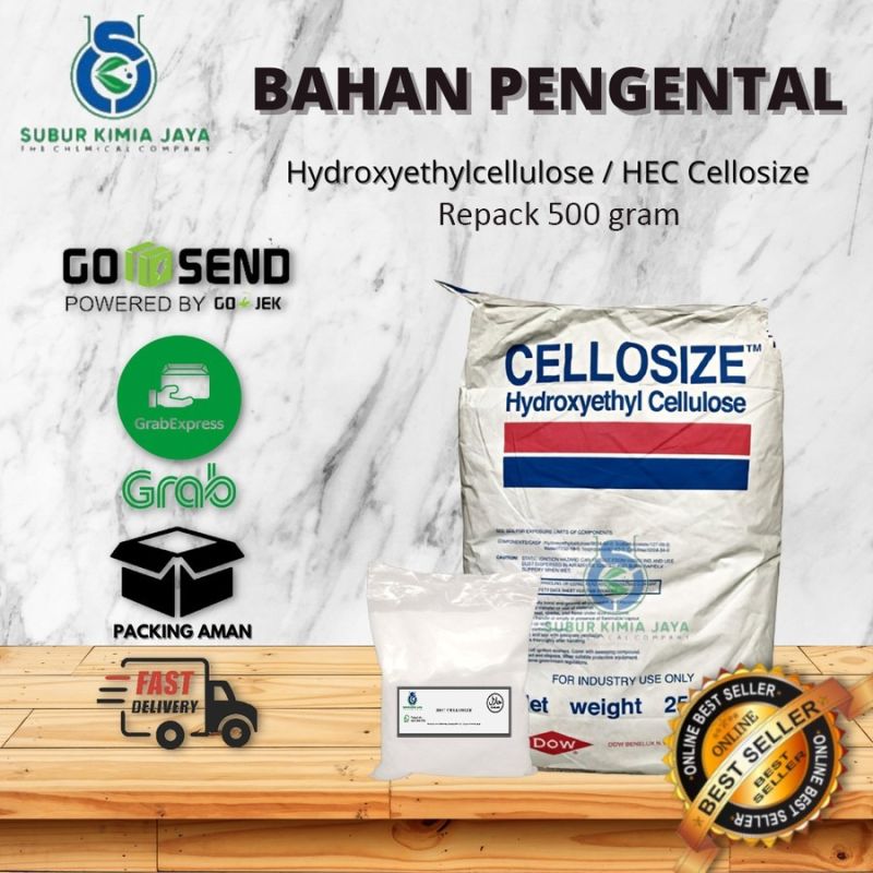 Hydroxyethyl Cellulose / HEC / Cellosize / Bahan Pengental 500gr