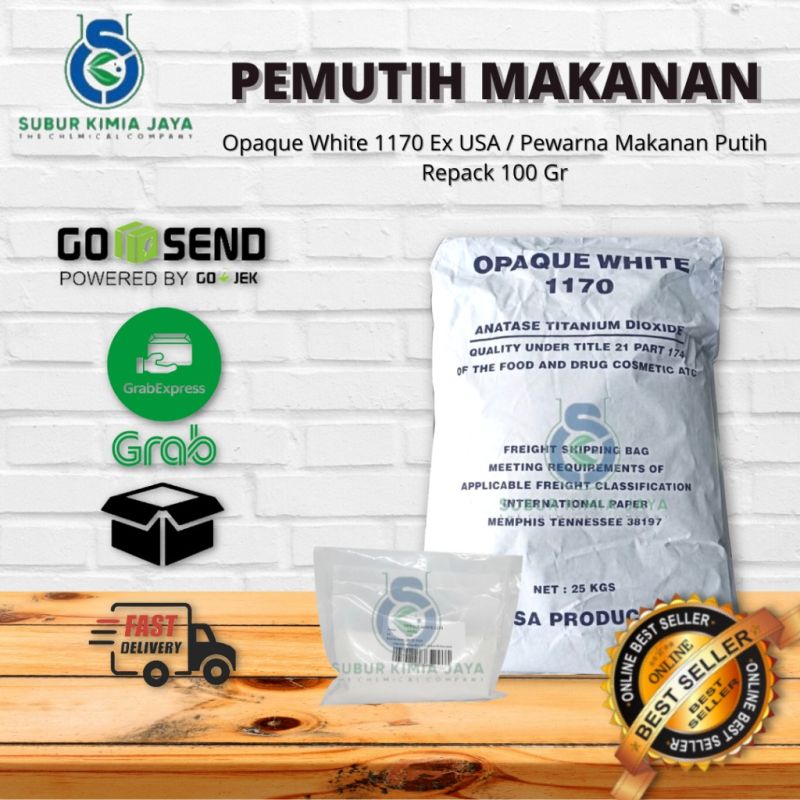Pemutih Makanan / Opaque White 1170 Ex USA / Pewarna Putih Makanan 100 Gr