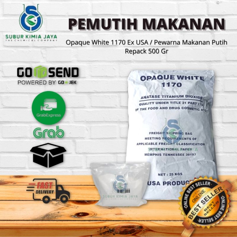 Pemutih Makanan / Opaque White 1170 Ex USA / Pewarna Putih Makanan 500 Gr