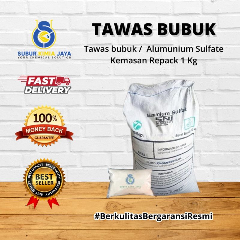 Tawas Bubuk / Tawas Powder / Alumunium Sulfat ex. Timuraya 1 kg