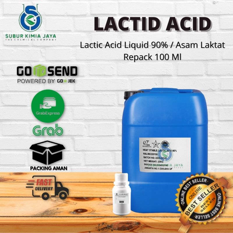 Lactic Acid 90% Food Grade / Asam Laktat 100 Ml