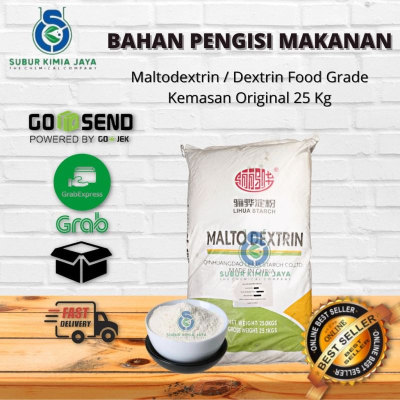 Maltodextrin / Dextrin ex Lihua DE 10-12 Food Grade / Filler Makanan Netral 1 ZAK / 25 KG
