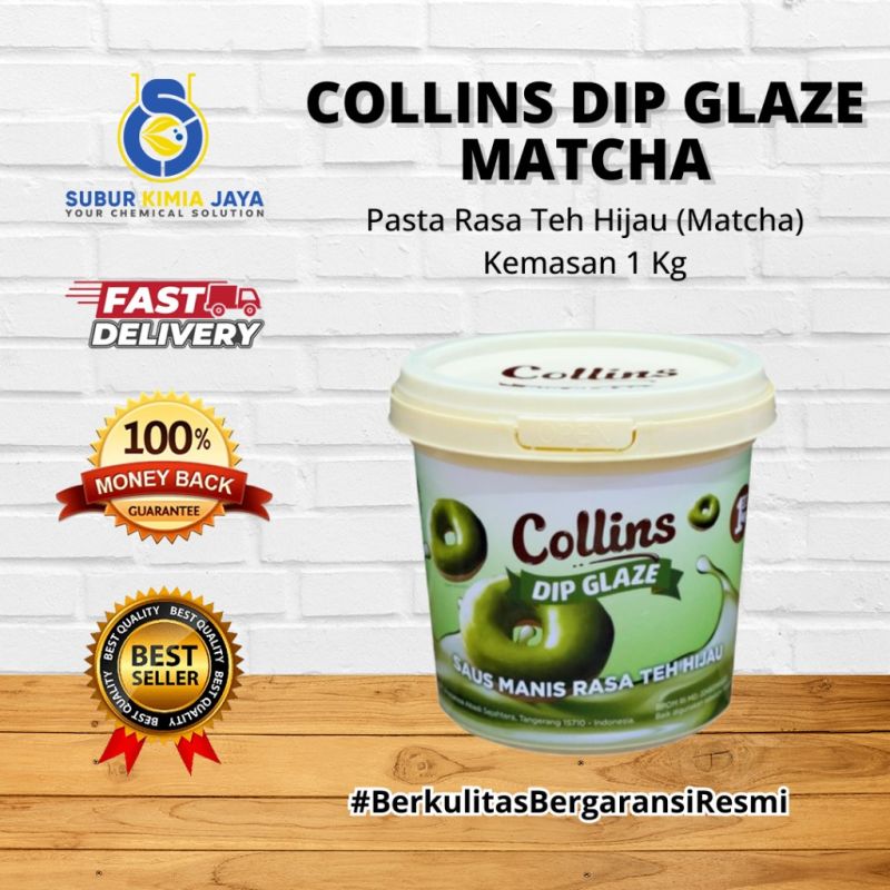 Collins Dip Glaze All Varian 1 Kg / Topping Pasta - Matcha