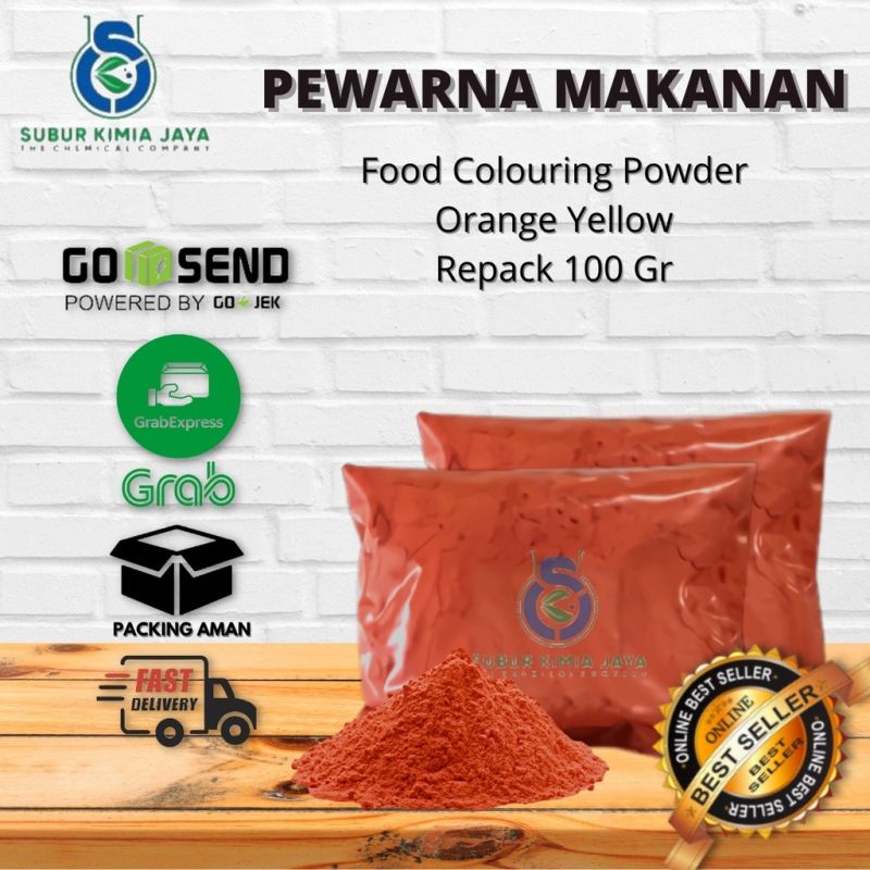 Pewarna Makanan Bubuk Orange Yellow 100 gr