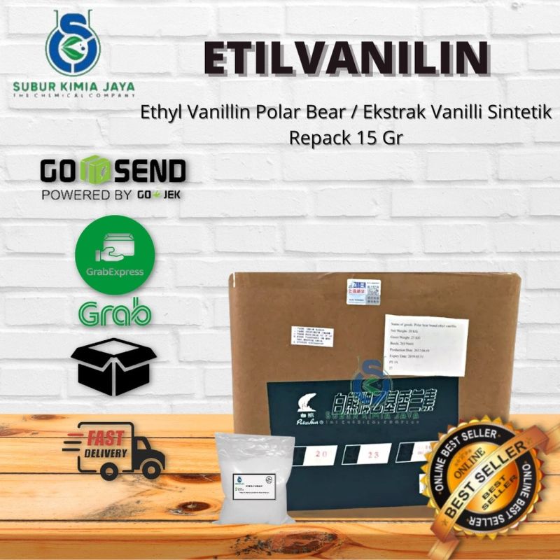 Ethyl Vanillin Polarbear / Vanili / Vanilin Powder 15 gr