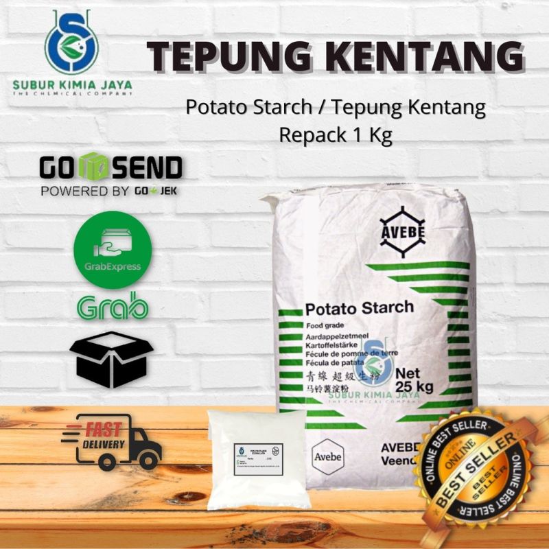Tepung Kentang / Potato Starch ex Holland Belanda / Pati Kentang AVEBE Halal 1 KG