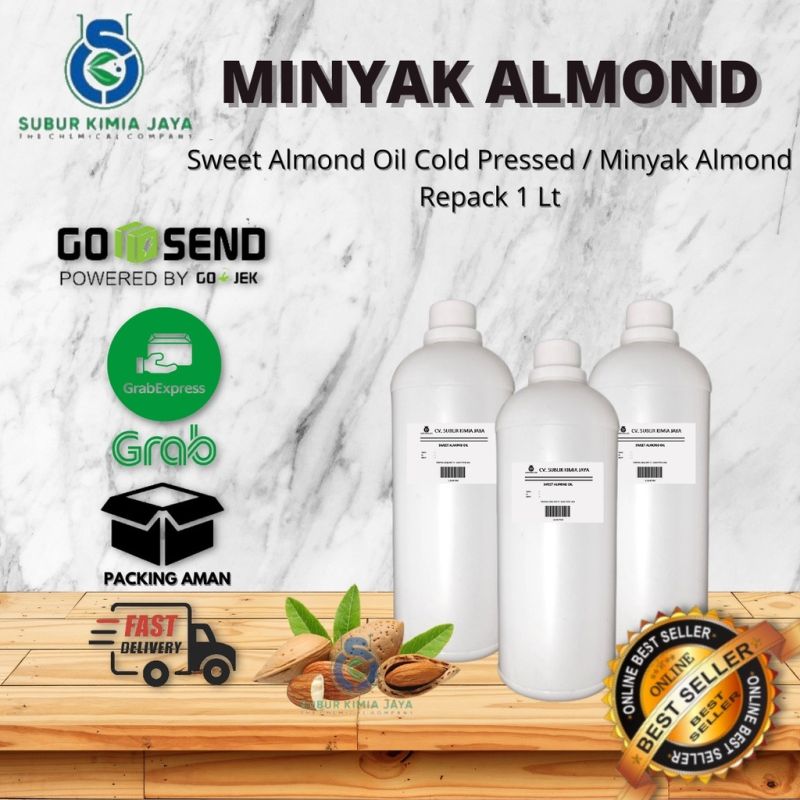 Sweet Almond Oil Cold Pressed (Minyak Almond Murni) 1 L