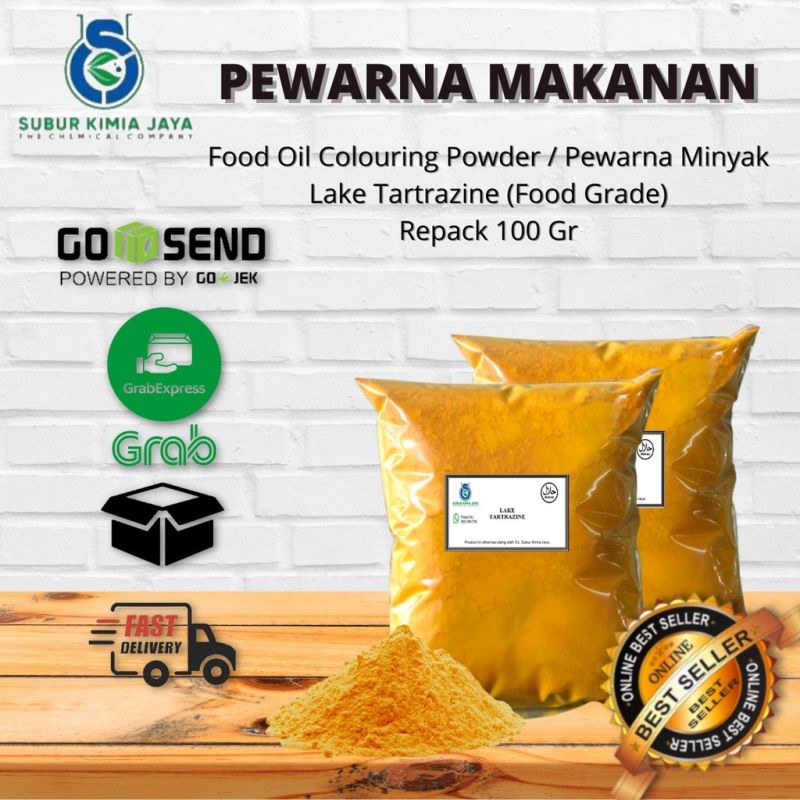 Pewarna Bubuk Oil / Minyak Tartrazine Kuning 100 gr