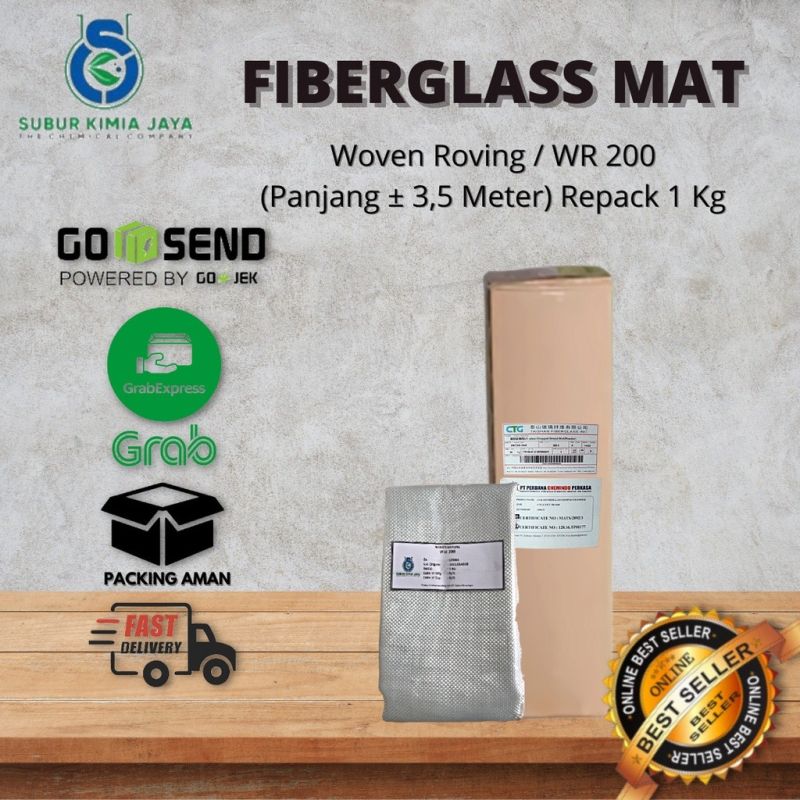 WOVEN ROVING WR 200 MAT / Fiberglass MAT 1 KG